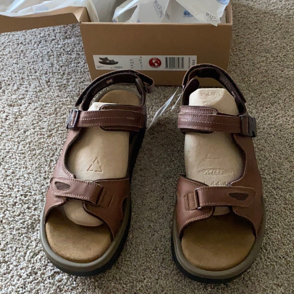 Men’s MBT leather sandals.  Brand new size 11